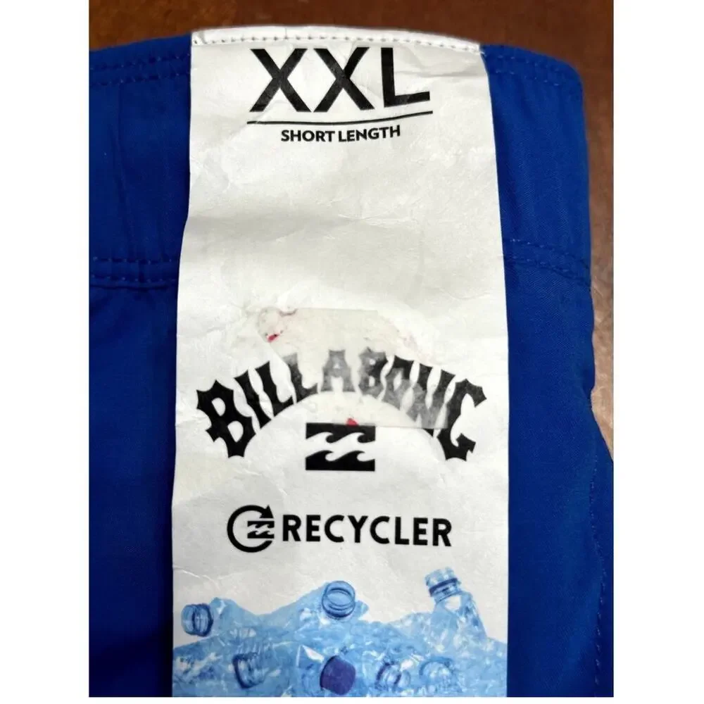 Billabong All Day Board Shorts Layback Side Pockets Cobalt Blue Men's XXL NWT